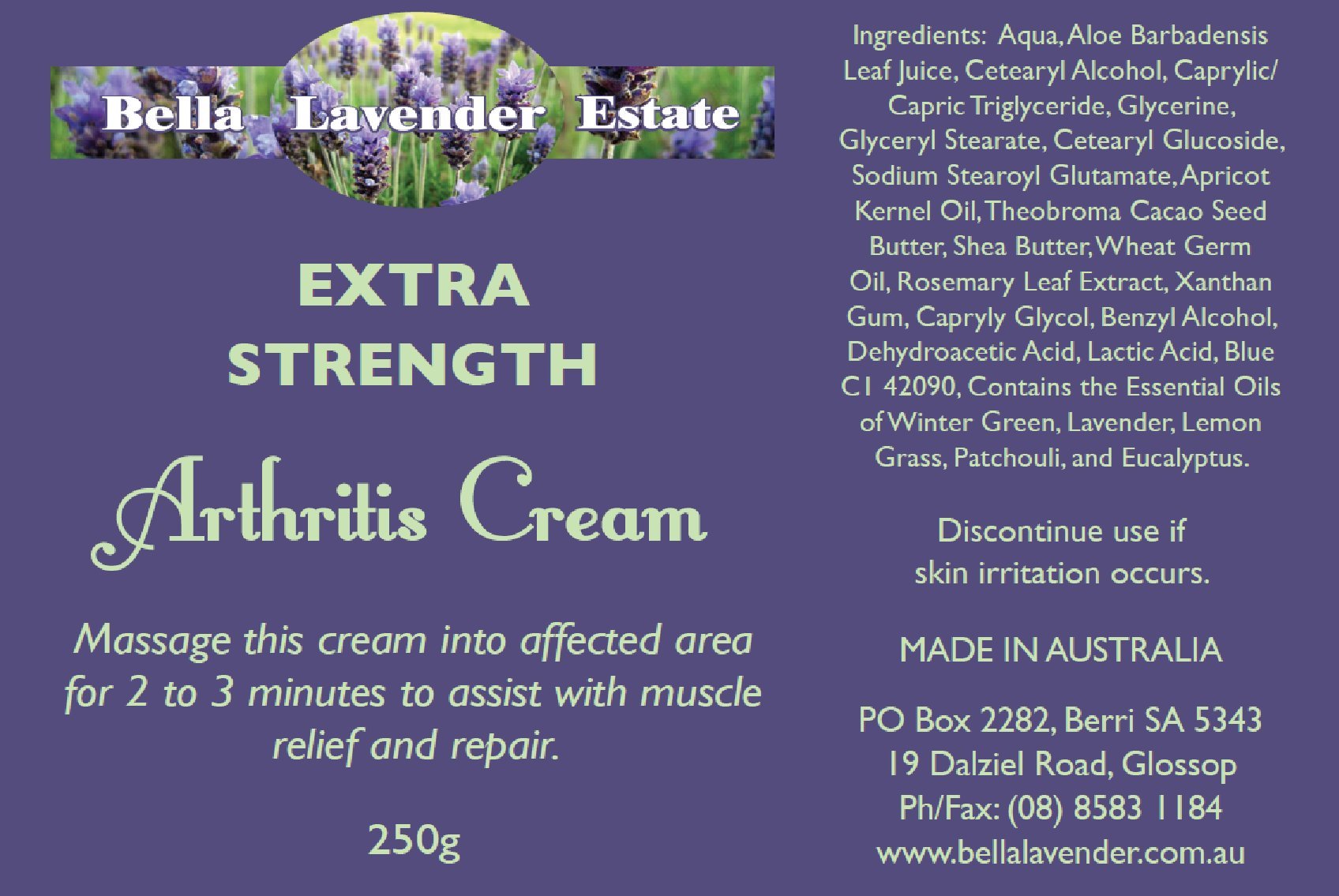 250g Arthritis Cream - Extra Strength